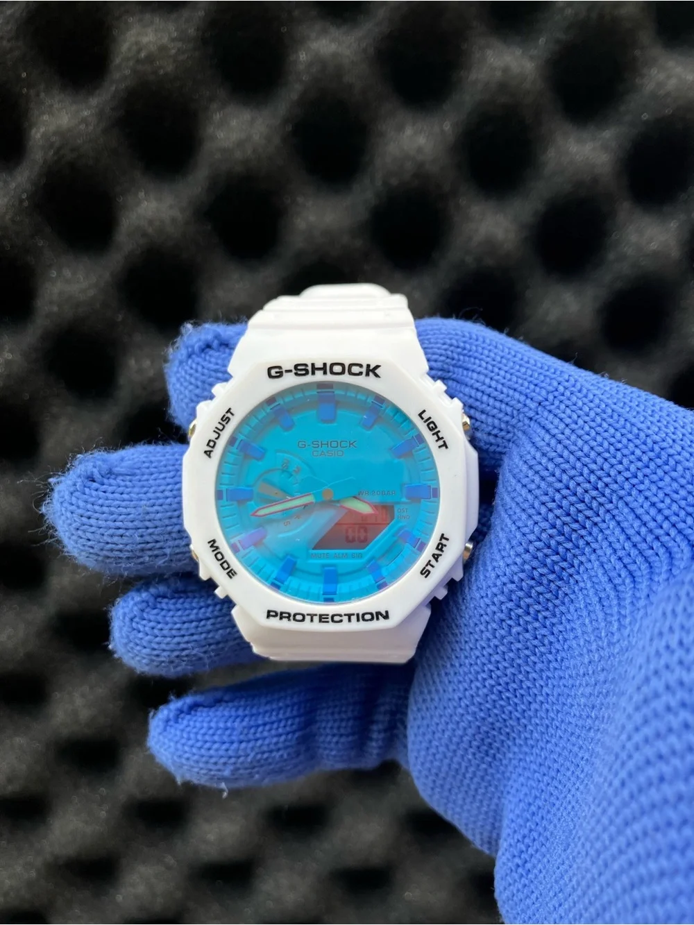 Custom G Shock White and Blue Colorway